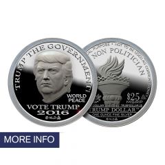 2016 First Day of Issue Silver Trump Dollar