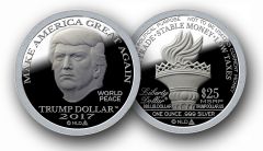 2017 Silver MAGA Trump Dollar